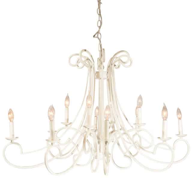 White Metal Chandelier - Celebrations! Party Rentals