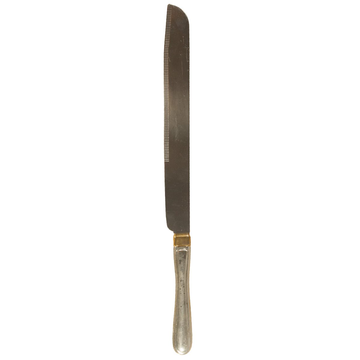 silver gold cake knife