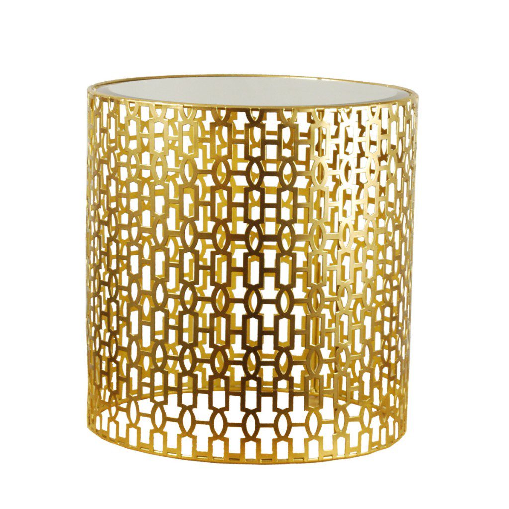 Enzo Side Table - Gold Small - Celebrations! Party Rentals