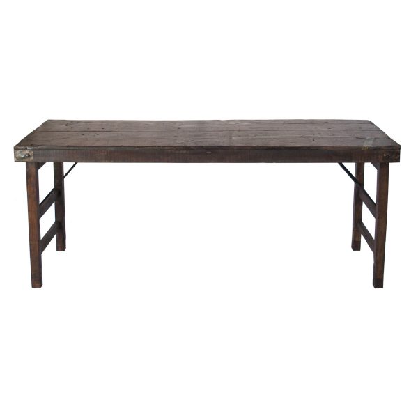 Walnut Vintage Folding Table 23" x 68" Celebrations! Party Rentals