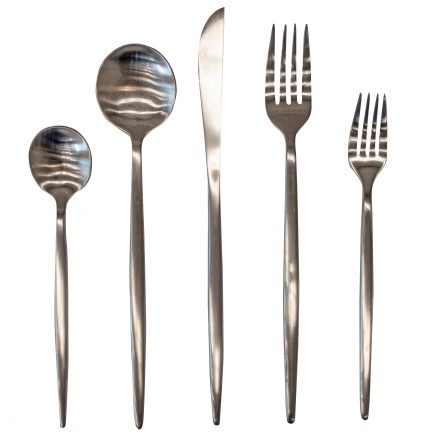4 Persons Dinner Spoon and Tea Spoon. Dinner Fork Salad Fork Dinner Knife Stainless Steel Lagostina Arona 20 Piece Cutlery Set