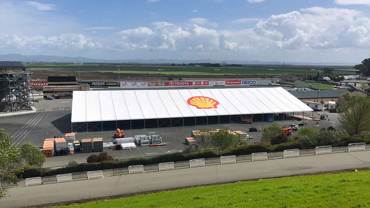 shell branded tent