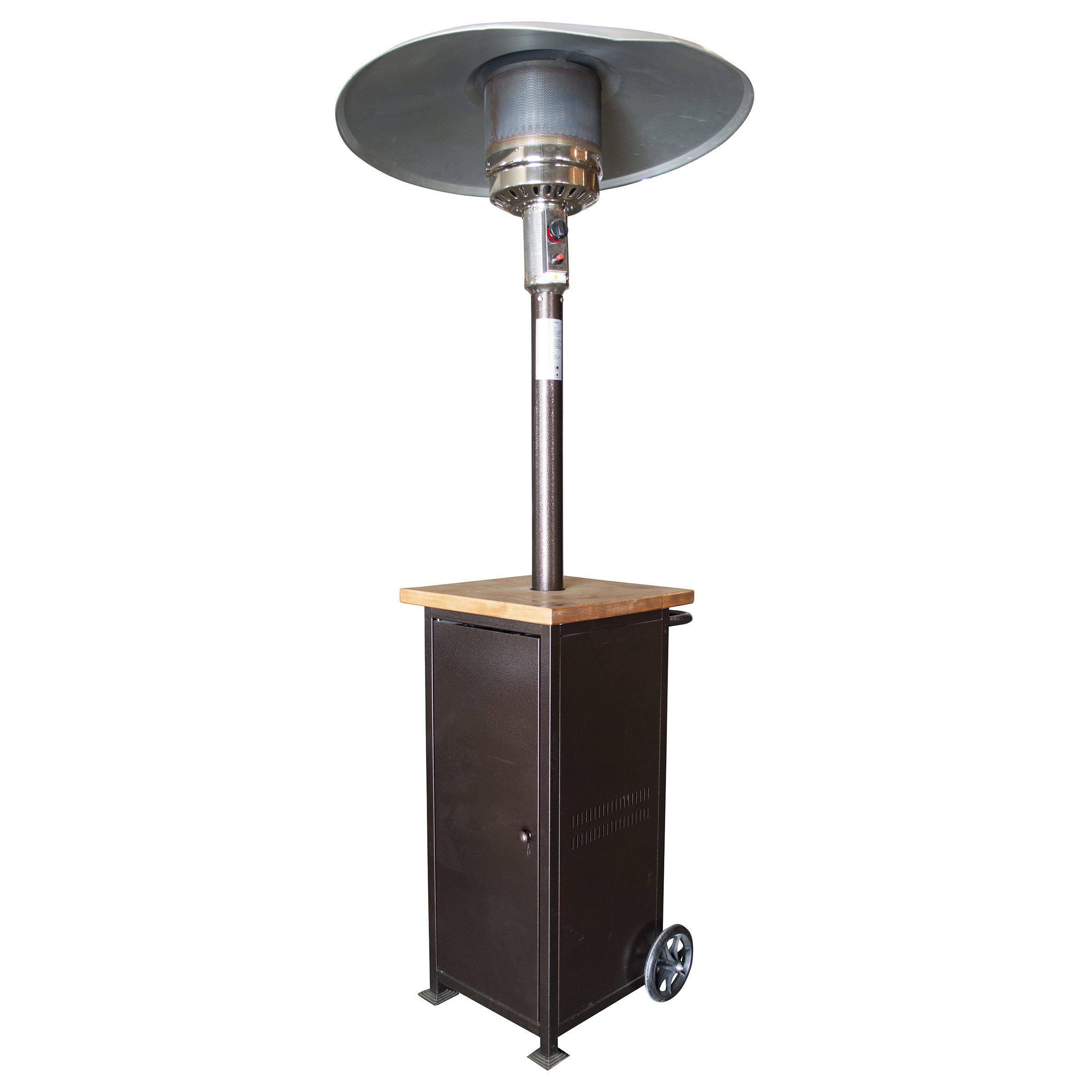 wood top patio heater