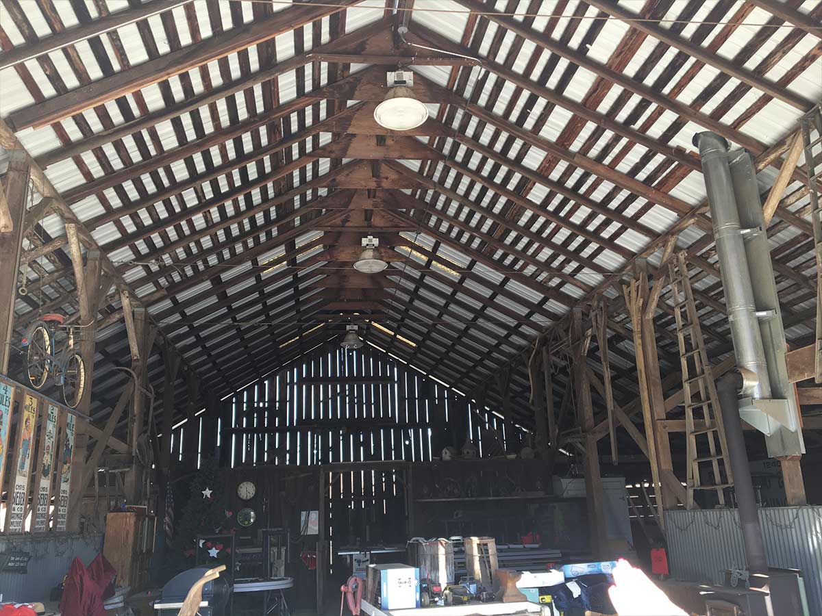 inside of barn