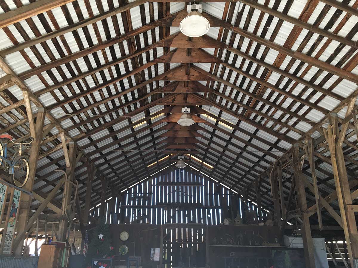 inside of barn