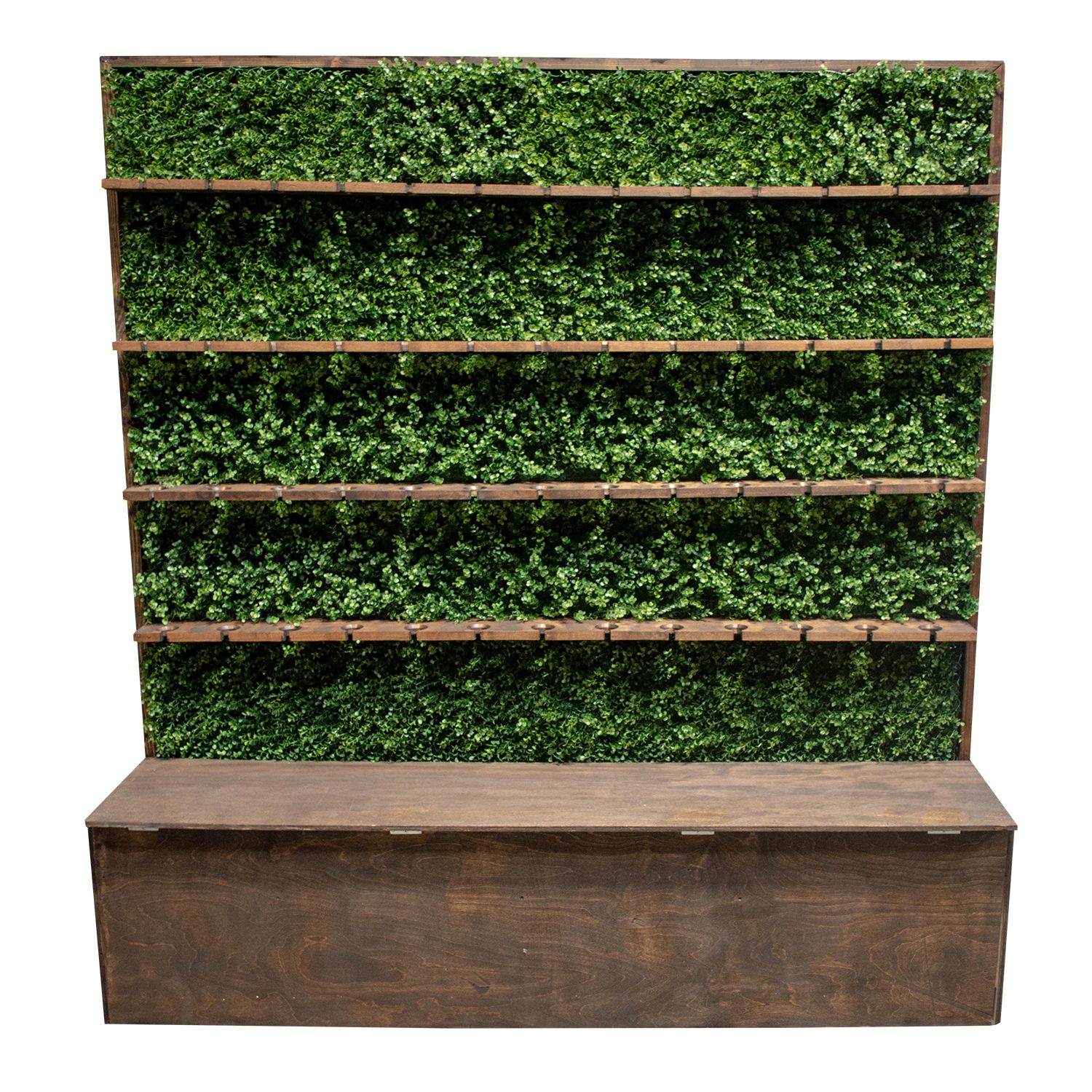 boxwood champagne/wine wall